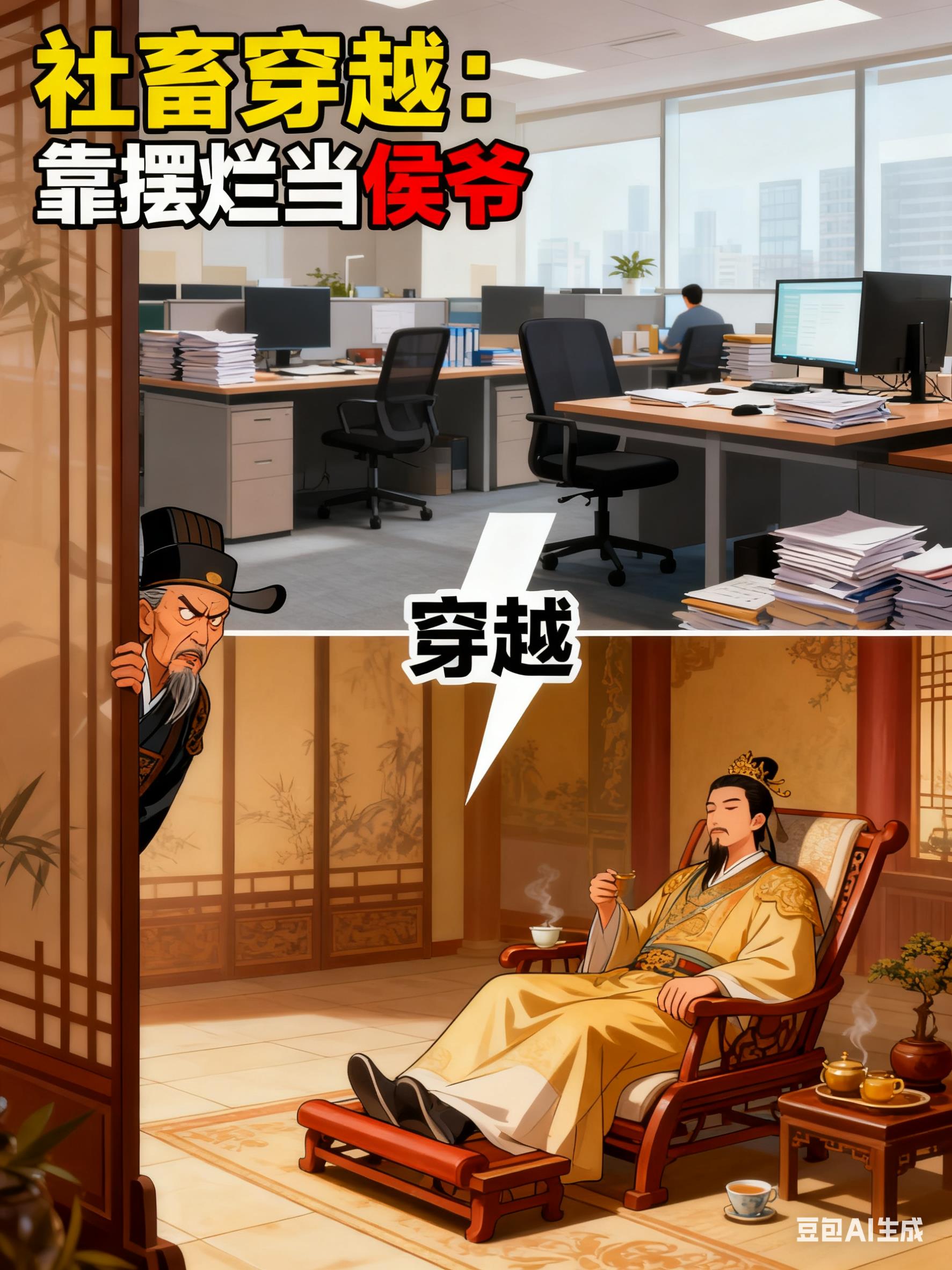 社畜穿越靠摆烂当侯卷王老爹